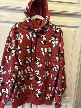 Disney Red Mickey Mouse Zip-Up Hoodie